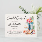 Kust Cowgirl Strand Bachelorette Weekend Kaart (Staand voorkant)