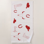 Kust Cowgirl strandhanddoek Strandlaken (Voorkant)