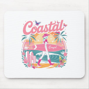 Kust Cowgirl Surft op Golven Strand Avontuur Muismat
