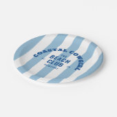 Kust Cowgirl The Beach Club Denim Blauw Papieren Bordje (Gekanteld)