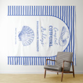 Kust Cowgirl vrijgezellenfeest decoratie bedrukt Wandkleed (In Situ (horizontaal))