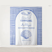 Kust Cowgirl vrijgezellenfeest decoratie bedrukt Wandkleed (Voorkant)