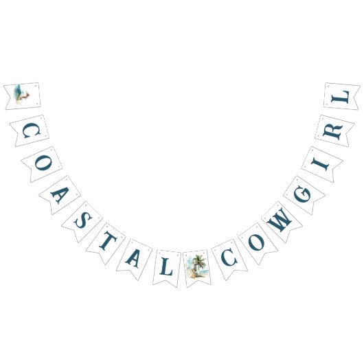 Kust Cowgirl vrijgezellenfeest Vlaggetjes (Alle)