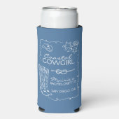 Kust Cowgirl vrijgezellenfeest Weekend Koozie (Seltzer Voorkant)