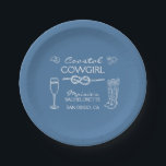 Kust Cowgirl vrijgezellenfeest weekend Papieren Bordje<br><div class="desc">Kust Cowgirl Vrijgezellenfeest Weekend Papieren Borden Deze funky Kust Cowgirl Vrijgezellenfeest Weekend Papieren Borden hebben een handgetekende lay-out met handgetekende illustraties en handgeschreven lettertype! Je hebt de vrijheid om iets unieks te maken! Tekst en achtergrondkleuren zijn volledig aanpasbaar >>> klik op de "Bewerken met ontwerptools" knop om aan te passen!...</div>