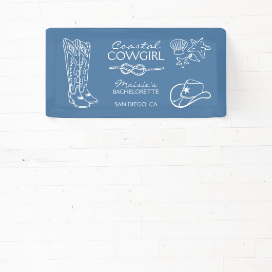 Kust Cowgirl vrijgezellenfeest Weekend Spandoek (Insitu)