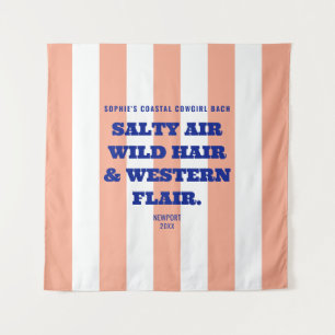 Kust Cowgirl Westerse Flair Roze Cabana Streep Wandkleed