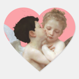Kust Cupids Black Hair Blonde Hair Hart Sticker