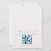 Kust de strandbestemming QR-code bruiloft Kaart (Achterkant)