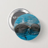 Kust Dolphins Ronde Button 5,7 Cm (Voorkant /achterkant)