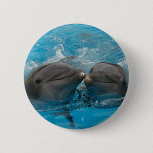 Kust Dolphins Ronde Button 5,7 Cm