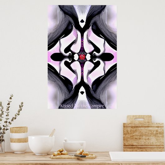 Kust door de Vampire - Gothic Abstract AI Art Poster (Keuken)