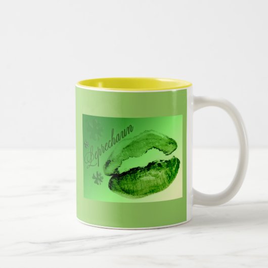 Kust door een Leprechaun Tweekleurige Koffiemok (Rechts)