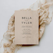 Kust Driftwood Zand Strand Oceaan Moderne bruiloft Kaart