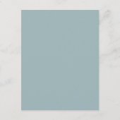 Kust Dusty Aqua All-in-One Wedding Details Informatiekaartje (Achterkant)