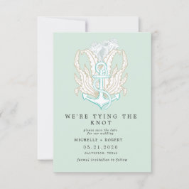 kust elegante foto Save The Date Kaart