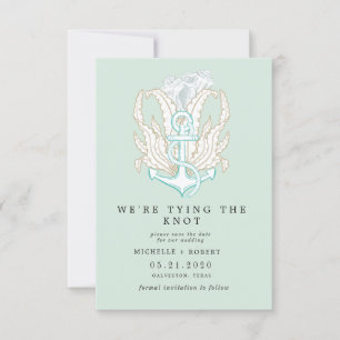 kust elegante foto Save The Date Kaart