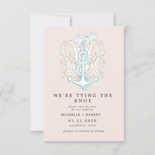 kust elegante foto Save The Date Kaart (Voorkant)