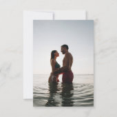 kust elegante foto Save The Date Kaart (Achterkant)