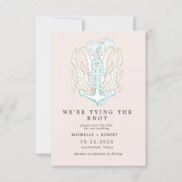 kust elegante foto Save The Date Kaart