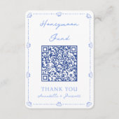 Kust Elegante Huwelijksreis Fonds QR Code Informatiekaartje (Voorkant)