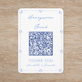 Kust Elegante Huwelijksreis Fonds QR Code Informatiekaartje