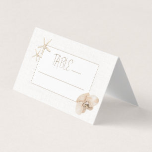 Kust Elegantie Huwelijks Tafel Nummer Plaatskaart Kaart