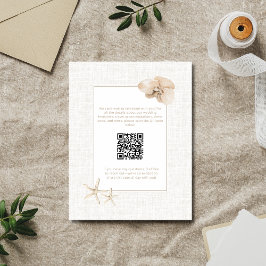 Kust Elegantie Seaside Wedding Informatiekaartje