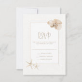 Kust Elegantie Seaside Wedding RSVP Kaartje (Voorkant)