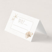 Kust Elegantie Trouwtafel Nummer Plaats Kaart (Voorkant)