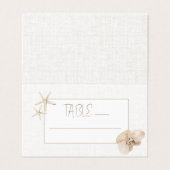 Kust Elegantie Trouwtafel Nummer Plaats Kaart (Buitenkant ongevouwen)