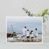 Kust- en strand vakantie foto collage kaart (Staand Voorkant)