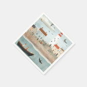 Kust- en vuurtorenservetten servet (Hoek)