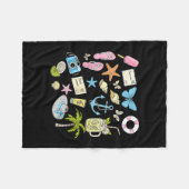 Kust Esthetische Strand Trip Zeester Schelp Som Fleece Deken (Voorkant (Horizontaal))