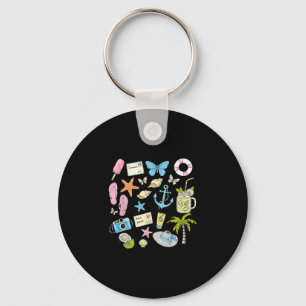 Kust Esthetische Strand Trip Zeester Schelp Som Sleutelhanger