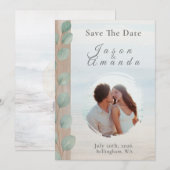 Kust Eucalyptus Bewaar De Datum Kaart (Voorkant / Achterkant)