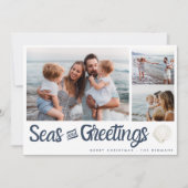 Kust Familie Foto Zeeen en Groeten Kaart (Voorkant)
