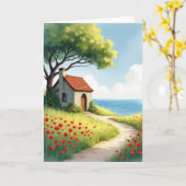 Kust Fathers Day Cottage Kaart (Gele Bloem)