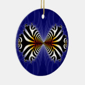 Kust Fish Fractal Zebra Vis Keramisch Ornament (Rechts)