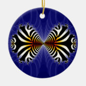 Kust Fish Fractal Zebra Vis Keramisch Ornament (Voorkant)