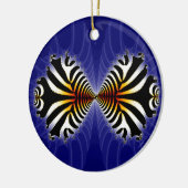Kust Fish Fractal Zebra Vis Keramisch Ornament (Links)