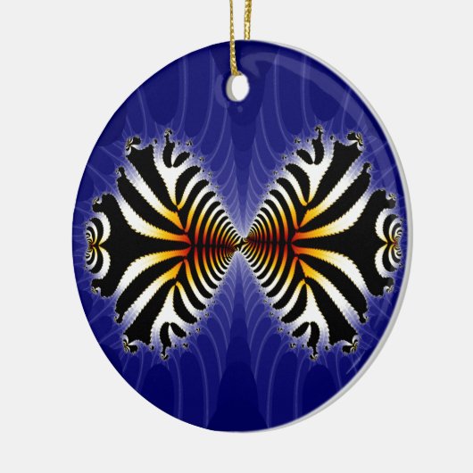Kust Fish Fractal Zebra Vis Keramisch Ornament (Links)