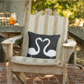 Kust Flamingos Black OutdoorPillow Buitenkussen (Stoel)