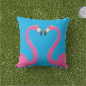Kust Flamingos Blue OutdoorPillow Buitenkussen (Gras)