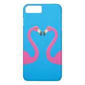 Kust Flamingos iPhone 7 Plus Hoesje Blue (Achterkant)