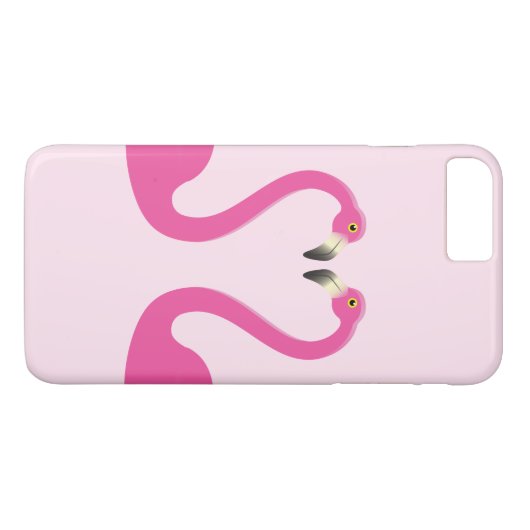 Kust Flamingos iPhone 7 Plus Hoesje Roze (Achterkant (Horizontaal))