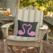 Kust Flamingos Pink & Black OutdoorPillow Buitenkussen (Stoel)