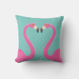 Kust Flamingos Turquoise Outdoor Pillow Buitenkussen