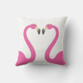 Kust Flamingos White Outdoor Pillow Buitenkussen (Achterkant)