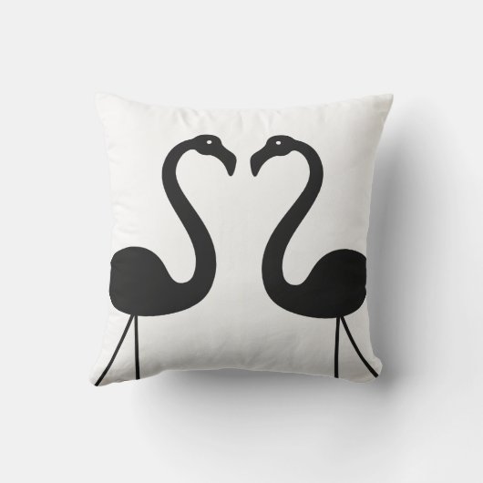 Kust Flamingos White Outdoor Pillow Buitenkussen (Achterkant)